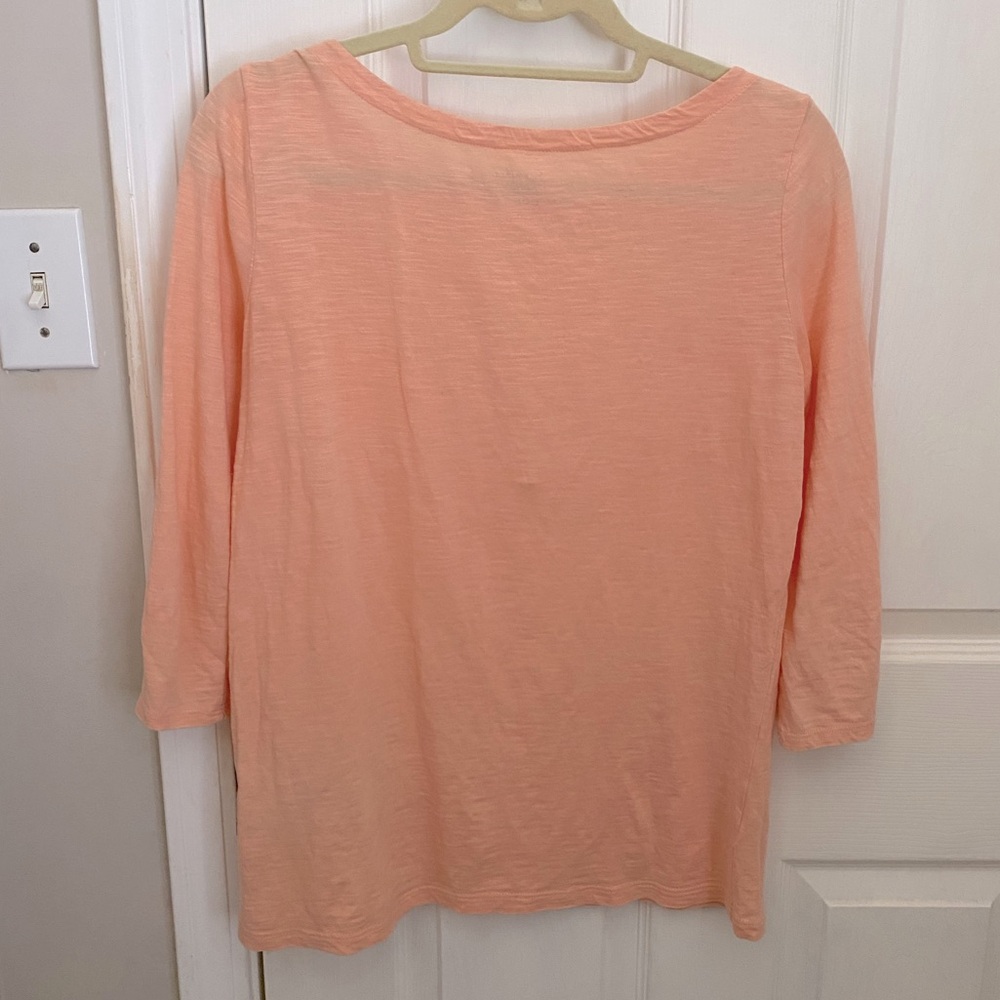 LOFT Sunwashed Bateau Boatneck 3/4 Sleeve Pocket Tee - Picture 5 of 5